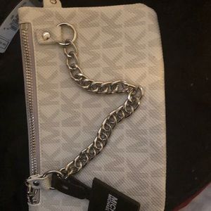 Micheal Kors belt pouch white grey and silver NWT